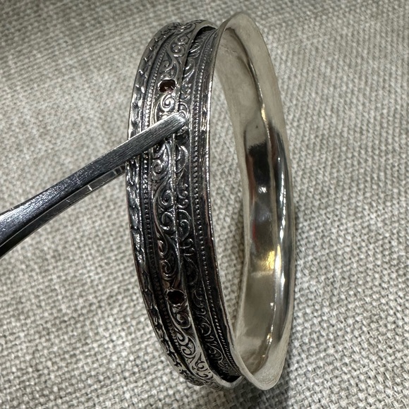 Passage to Israel, spinner bangle bracelet, Garnet, 925 Sterling silver  - Picture 10 of 16